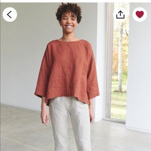 Linenfox Harper tunic in black linen